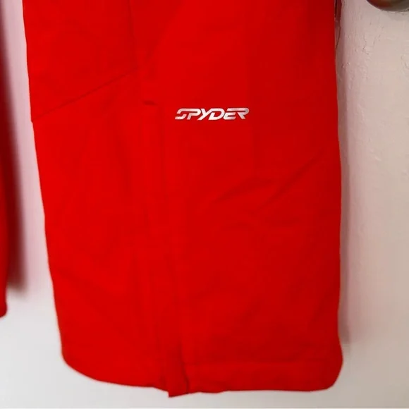NEW Spyder Women Bright Red Ski Snowboard Snow Waterproof Pants Suit Size 14R - Picture 8 of 15